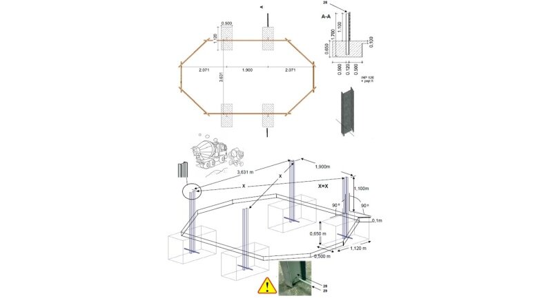 Piscina din lemn 6,57×4,07 si inaltimea1,20 m.